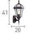 Searchlight Capri Rustic Brown Outdoor Wall Uplighter - Comet Lighting