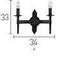 Searchlight Cartwheel 2-Light Wall Light in Black Wrought Iron - Comet Lighting