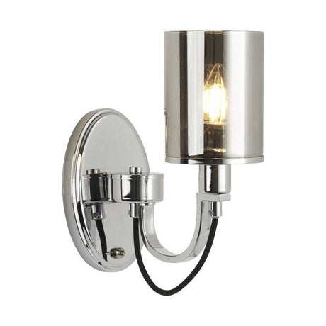 Searchlight Catalina 1 Light Wall Bracket Chrome Glass Shades - Comet Lighting