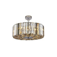 Searchlight Chapeau 5Lt Pendant/Semi-Flush- Amber| Smoke & Clear Crystal - Comet Lighting