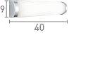 Searchlight  Chrome 2 Light Wall Bracket White Glass Tube - Comet Lighting