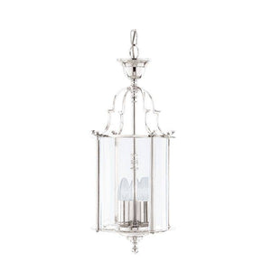Searchlight Chrome 3 Light Lantern Glass Shade - Comet Lighting
