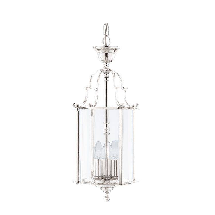 Searchlight Chrome 3 Light Lantern Glass Shade - Comet Lighting