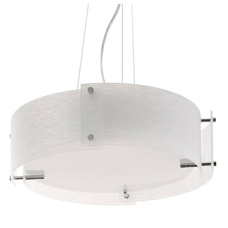 Searchlight Chrome 3 Light Pendant Glass Panels - Comet Lighting