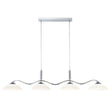 Searchlight Chrome 4 Light Bar Pendant Glass Shades - Comet Lighting