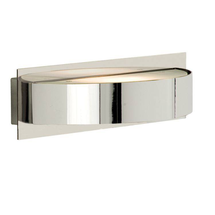 Searchlight Chrome Half Circle Wall Light Oblong Diffuser - Comet Lighting