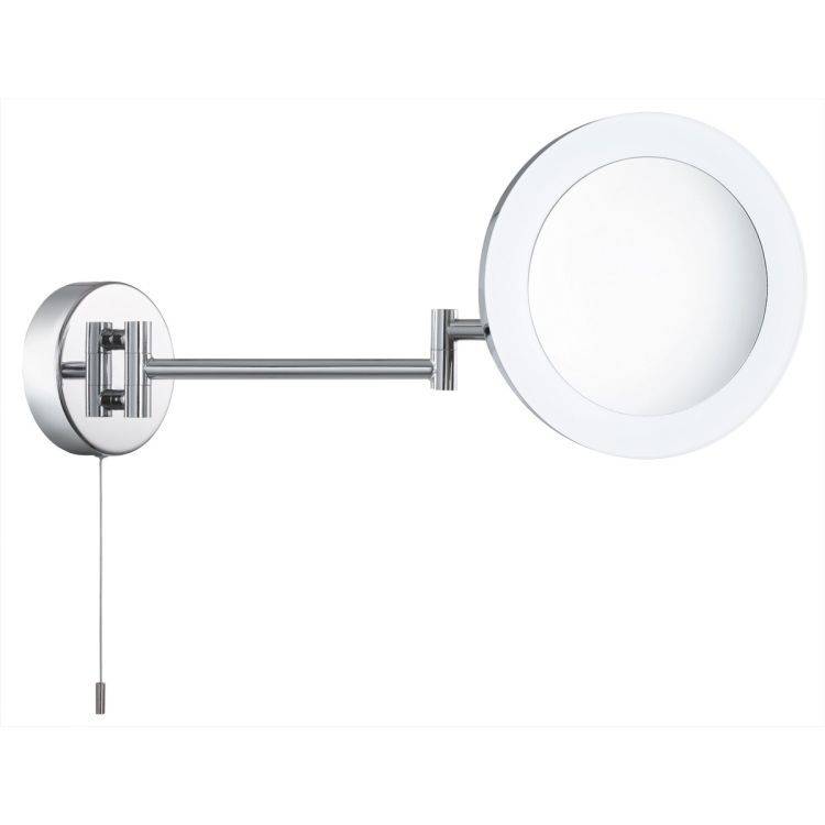 Searchlight Chrome Illuminated Adjustable Bathroom Mirror - Comet Lighting