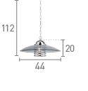 Searchlight Chrome Pendant Light Smokey Glass Shade - Comet Lighting