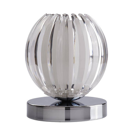 Searchlight Claw Touch Table Lamp - Frosted Glass & Chrome - Comet Lighting