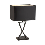 Searchlight Club Table Lamp - Chrome Base & Fabric Shade - Comet Lighting