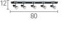 Searchlight Comet Chrome Black 5 Light Spotlight Bar - Comet Lighting