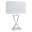 Searchlight Cross Chrome Table Lamp Drum Shade - Comet Lighting