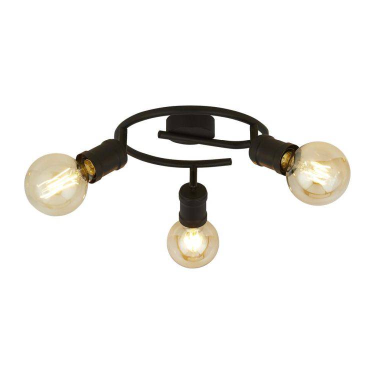 Searchlight Dance 3Lt Round Spotlight - Sand Black Metal (A) - Comet Lighting