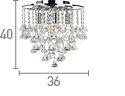 Searchlight Dorchester Chrome 4 Light Chandelier Crystal Buttons - Comet Lighting