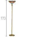 Searchlight Dragonfly Brass Floor Lamp Tiffany Glass - Comet Lighting