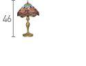 Searchlight Dragonfly Brass Table Lamp Tiffany Glass - Comet Lighting