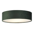 Searchlight Drum 2 2Lt Flush Ceiling Light - Green Velvet Shade - Comet Lighting