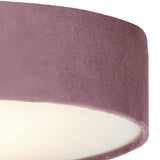 Searchlight Drum 2 3Lt Flush Ceiling Light - Pink Velvet Shade - Comet Lighting