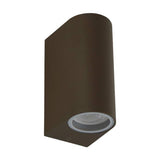 Searchlight Eiffel LED 2Lt Outdoor Wall Light - Rust Brown & Glass| IP44 - Comet Lighting