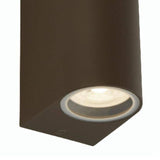 Searchlight Eiffel LED 2Lt Outdoor Wall Light - Rust Brown & Glass| IP44 - Comet Lighting