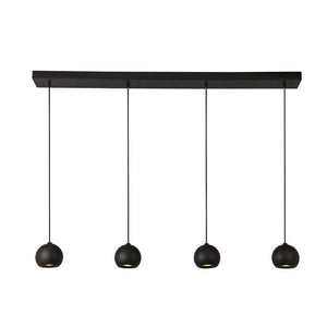 Searchlight Eindhoven 4Lt Bar Ceiling Pendant - Black Metal - Comet Lighting