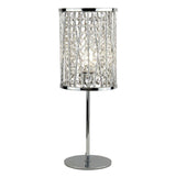 Searchlight Elise 1Lt Table Lamp| Chrome | Crystal Drops - Comet Lighting