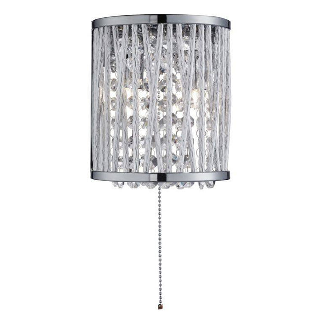 Searchlight Elise 2 Light Chrome Wall Bracket Crystal - Comet Lighting