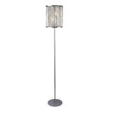 Searchlight Elise 2Lt Floor Lamp| Chrome| Crystal Drops - Comet Lighting