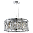 Searchlight Elise Chrome 4 Light Fitting Crystal Button Drops - Comet Lighting