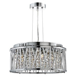 Searchlight Elise Chrome 4 Light Fitting Crystal Button Drops - Comet Lighting