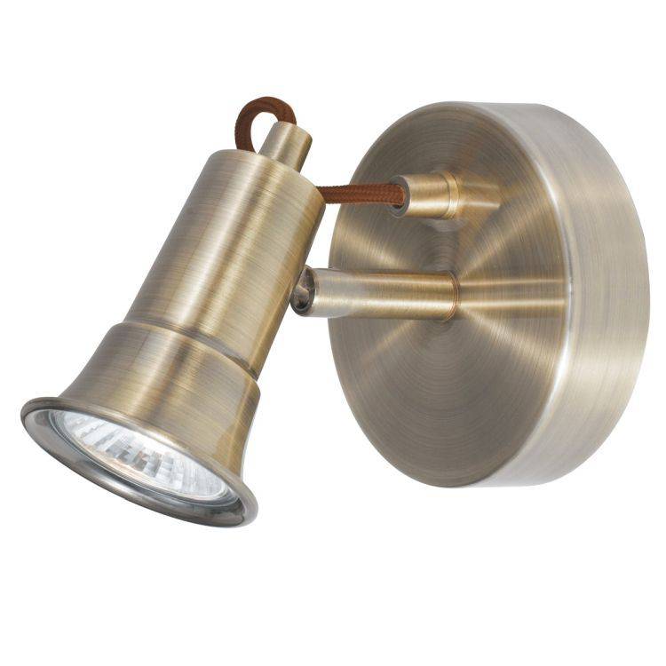 Searchlight Eros Brass Wall Spotlight - Comet Lighting