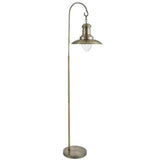 Searchlight Fisherman Brass Floor Lamp Glass Shade - Comet Lighting