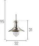 Searchlight Fisherman Ceiling Light Glass Shade Silver - Comet Lighting