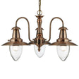 Searchlight Fisherman Copper 3 Light Seeded Glass Shades - Comet Lighting