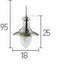 Searchlight Fisherman Silver Ceiling Light Seeded Glass Shade - Comet Lighting