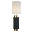 Searchlight Flask Table Lamp - Dark Green & Antique Brass| White Shade - Comet Lighting