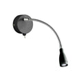 Searchlight Flexy Wall LED Adjustable Wall Light - Black Metal & Chrome - Comet Lighting