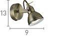 Searchlight Focus Brass Wall Spotlight - Comet Lighting