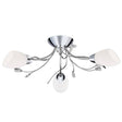 Searchlight Gardenia Chrome 3 Light Crystal Detail Glass Shades - Comet Lighting