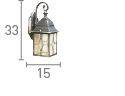 Searchlight Genoa Black Silver Outdoor Wall Light - Comet Lighting