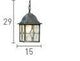 Searchlight Genoa IP23 Black Silver Outdoor Porch Light - Comet Lighting