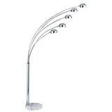 Searchlight Giraffe Chrome 5 Light Floor Lamp Marble Base - Comet Lighting