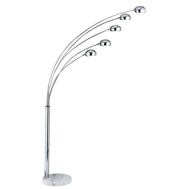 Searchlight Giraffe Chrome 5 Light Floor Lamp Marble Base - Comet Lighting