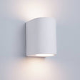 Searchlight Gypsum White Plaster Curved Cylinder Light Adjustable Colours - Comet Lighting