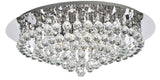 Searchlight Hanna 55cm Chrome 8 Light Semi-Flush Crystal Balls - Comet Lighting