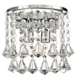 Searchlight Hanna Chrome 2 Light Round Wall Bracket Diamond Crystal - Comet Lighting