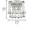 Searchlight Hanna Chrome 2 Light Round Wall Bracket Diamond Crystal - Comet Lighting