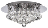 Searchlight Hanna Chrome 4 Light Semi Flush Crystal Balls - Comet Lighting