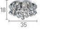 Searchlight Hanna Chrome 4 Light Semi-Flush Diamond Shape Crystals - Comet Lighting