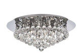 Searchlight Hanna Chrome 6 Light Semi-Flush Crystal Balls - Comet Lighting